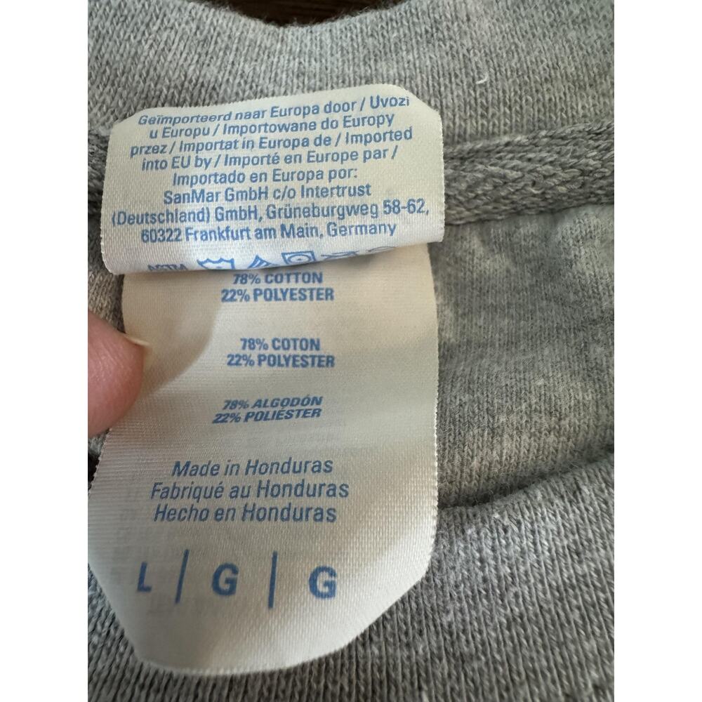UFO Sweatshirt Adults Large Funny Alien Graphic Crewneck Gray Get In Loser - Picture 2 of 6